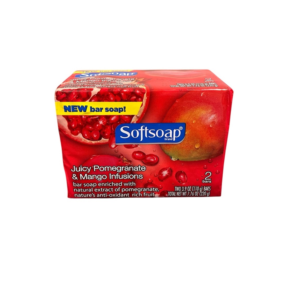 Softsoap Juicy Pomegranate Mango Infusions Bar Soap 2 Bars DISCONTINUED
